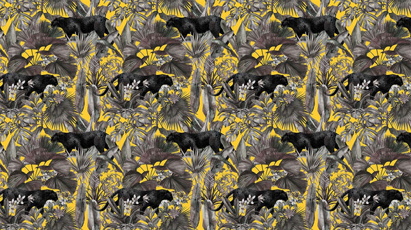 Black Panther Mystery Pattern among the Leaves