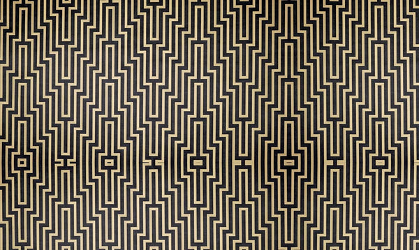 Golden Labyrinth Art Deco Design in Black