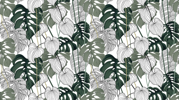 Leaf pattern decorative vinyl