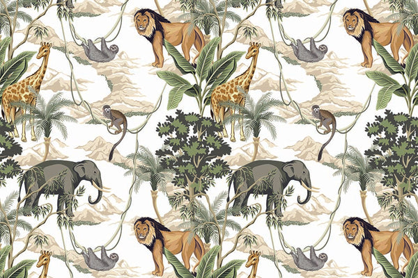 Wild Safari Pattern in the Heart of Africa