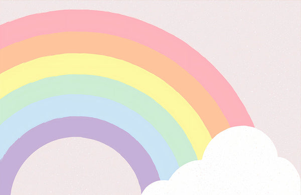 Tender rainbow in pastel tone decorative vinyl