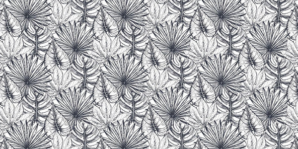 Botanical Weave in Black and White