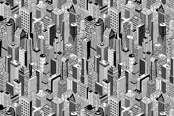 Illustrated Skyscrapers Pattern