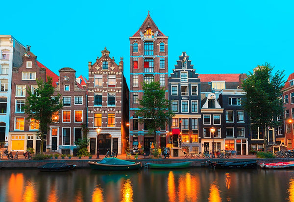 Dutch Architectural Charm at Sunset