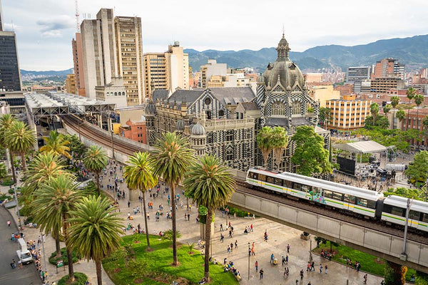 Vibrant View of Downtown Medellín, Colombia