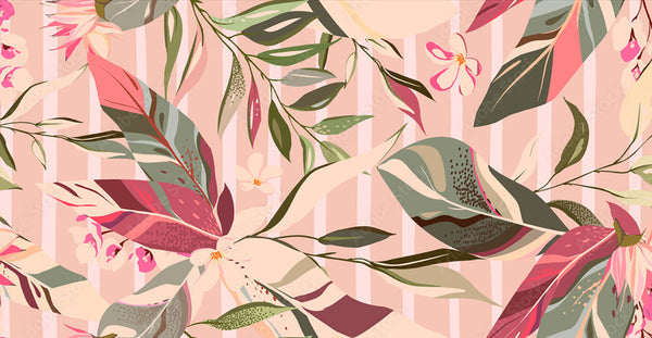 Botanical pattern wall stickers