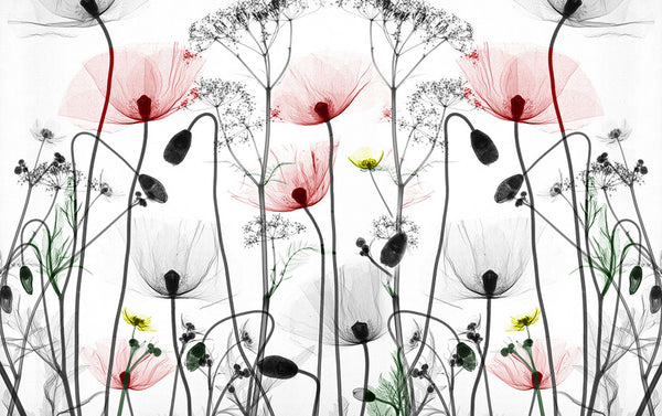 Illustration of flowers in watercolor decorative vinyl