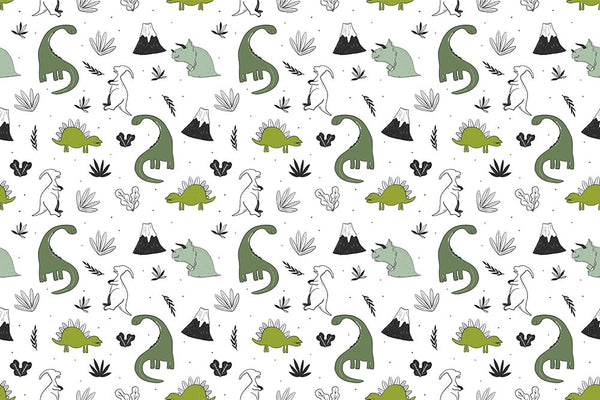 Wall stickers dinosaurs and volcanoes