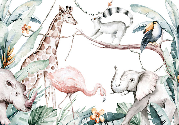 Safari in watercolor decorative vinyl