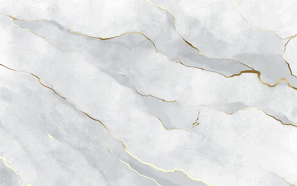 Marble in gray tones with golden lines decorative vinyl