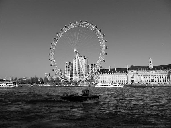 London eye blanco y negro papel adesivo decorativo