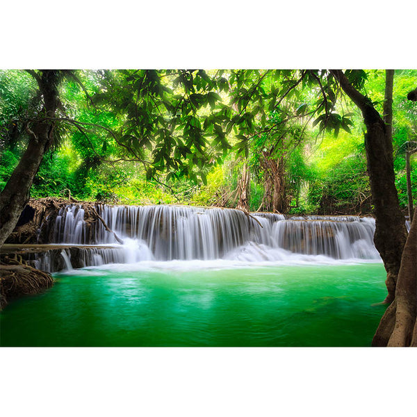 Emerald waterfall wallpaper wall sticker