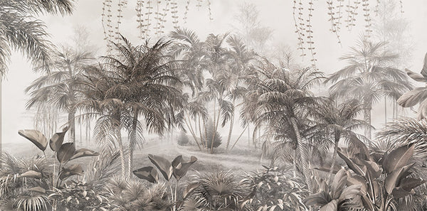 Vintage landscape of palms decorative vinyl