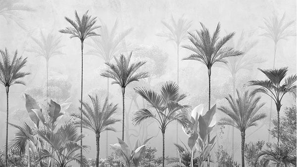 Illustration of vintage palm trees